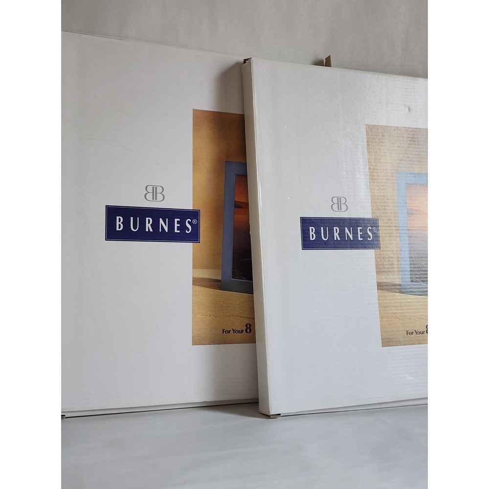 Set of 2 Burnes of Boston 8x10 Silver Metal Picture Frames Brushed Finish NEW